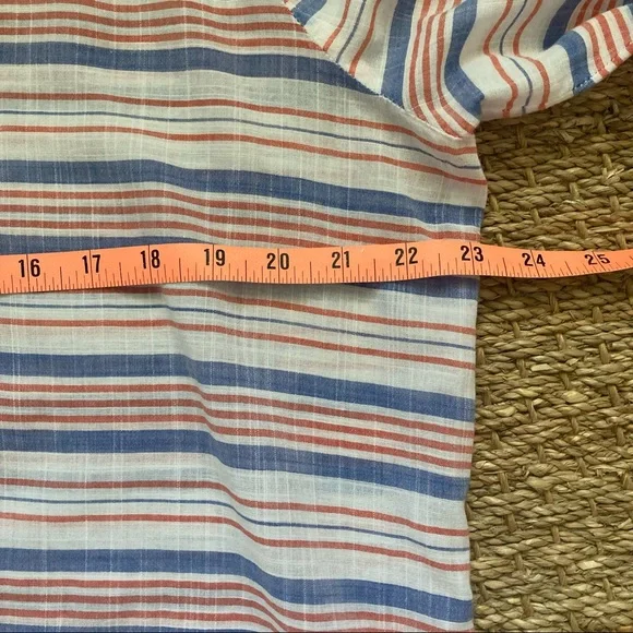 MICHAEL Michael Kors Beaded Tunic, White w/ Red & Blue Strip… - Picture 10 of 12